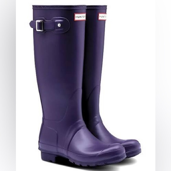 Hunter Shoes - HUNTER Cavendish Blue Purple Tall Rain Boots Sz 9